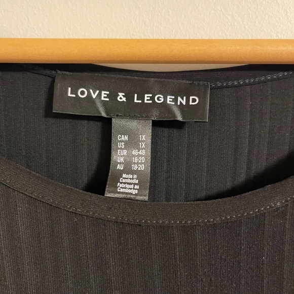 Love & Legend Women's Black Top - Picture 2 of 3